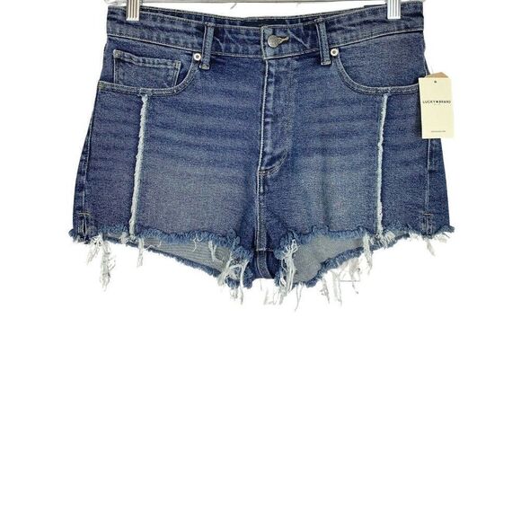 Lucky Brand Blue Denim Cut-Off Jean Shorts - Picture 5 of 7